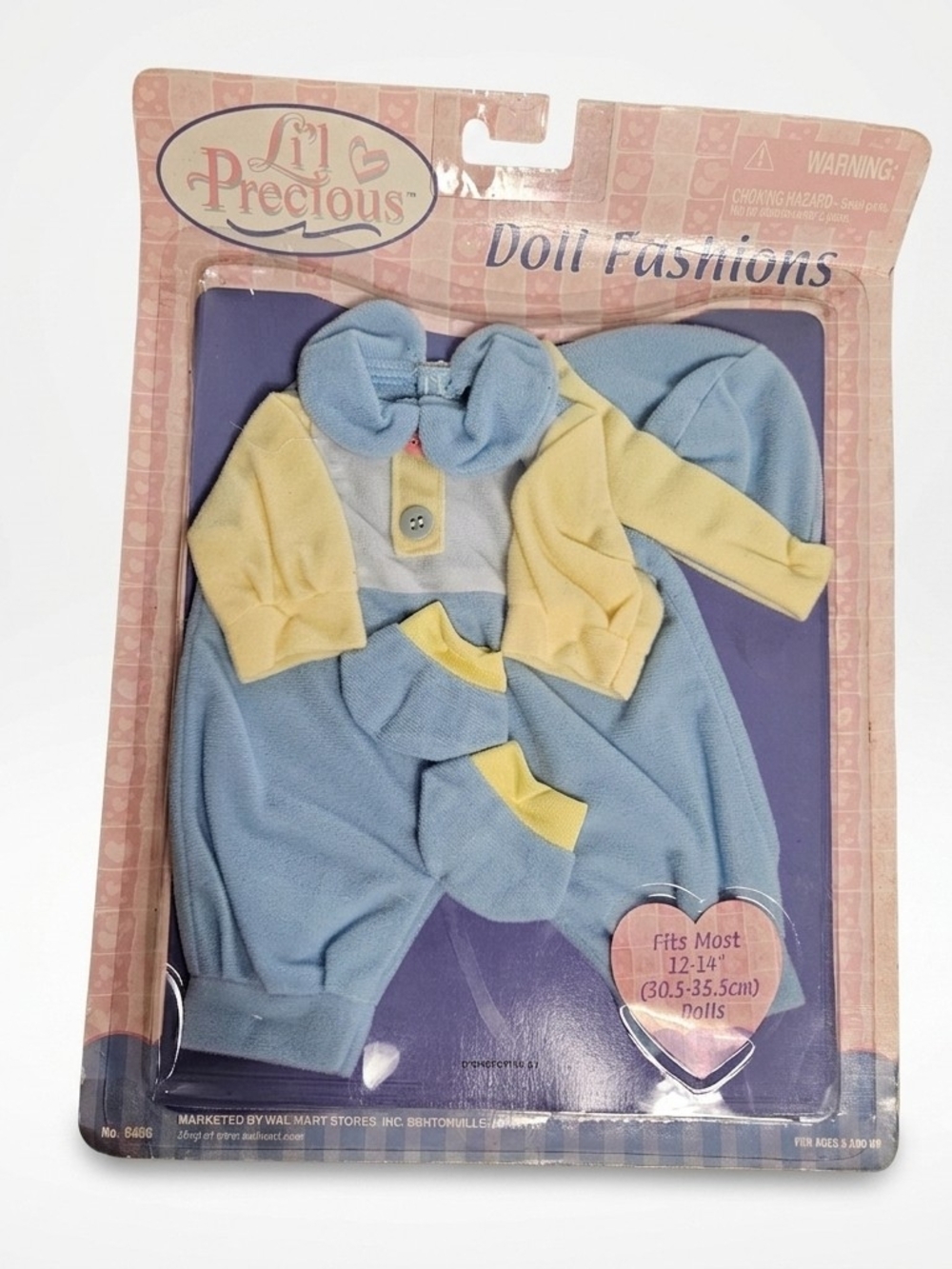 Vintage Lil Precious Doll Fashions Blue Yellow Romper Outfit